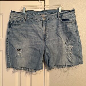 Old Navy Light Blue Distressed Jean Shorts